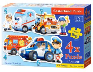 Okładka książki Puzzle x 4 - Rescue Services CASTOR