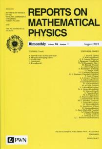 Okładka książki Reports on Mathematical Physics 84/1 Polska