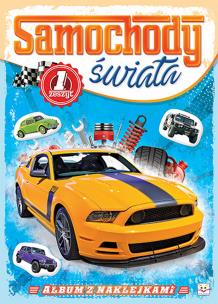Okładka książki SAMOCHODY ŚWIATA CZĘŚĆ 1 ALBUM Z NAKLEJKAMI