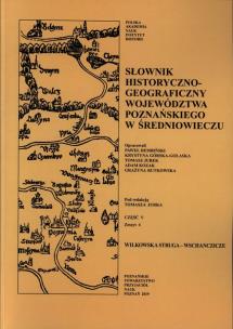 Okładka książki Słownik historyczno-geograficzny województwa poznańskiego w średniowieczu.