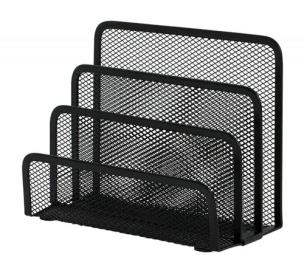 Opakowanie Sorter do korespondencji metal czarny 3 przegrody