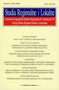 Opakowanie Studia Regionalne i Lokalne 2(36)2009