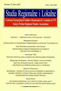 Opakowanie Studia Regionalne i Lokalne nr 2(28) 2007