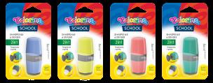 Opakowanie TEMPERÓWKA Z GUMKĄ NA BLISTRZE COLORINO SCHOOL 2W1