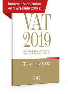 Okładka książki VAT 2019 Komentarz do zmian od 1 września 2019