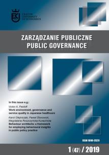 Opakowanie Zarządzanie publiczne Public Governance 1(47) / 2019