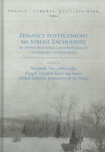 Okładka książki Zesłańcy postyczniowi na Syberii Zachodniej w opinii rosyjskiej administracji i ludności syberyjskiej