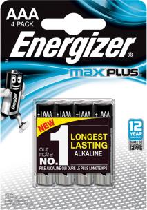 Opakowanie Bateria ENERGIZER Max Plus, AAA, LR03, 1,5V, 4 sztuki
