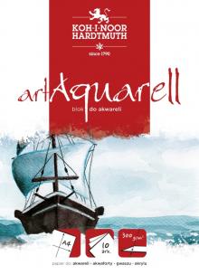 Blok akwarelowy Art Aquarell A4 10 arkuszy. Wydawca: Koh-I-Noor. Multiszop.pl Opakowanie Blok akwarelowy Art Aquarell A4 10 arkuszy