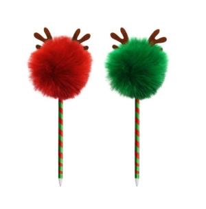 Opakowanie Długopis z pomponem i rogami mix kolorów (24szt)