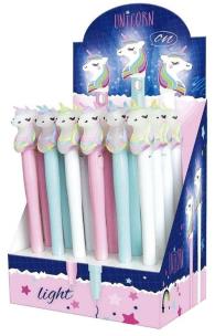 Opakowanie Długopis żelowy świecący Jednorożec-D 24 sztuki