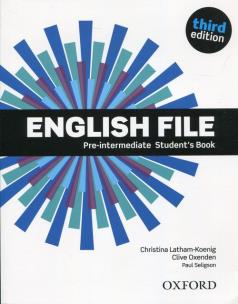 Okładka książki English File 3E Pre-Intermediate SB OXFORD