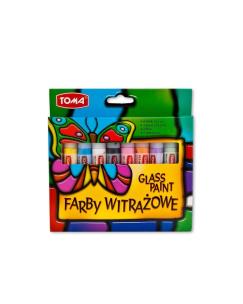 Opakowanie Farby witrażowe 10x10,5 TOMA