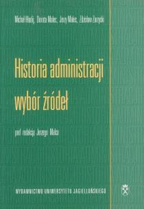Okładka książki Historia administracji - wybór źródeł