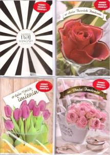 Opakowanie Karnet A5 grająco-świecący Imieninowy MIX AVANTII