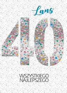 Opakowanie Karnet B6 40-ste urodziny