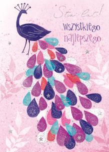 Opakowanie Karnet B6 Urodziny - Paw