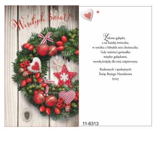 Opakowanie Karnet Boże Narodzenie + koperta ARGUS