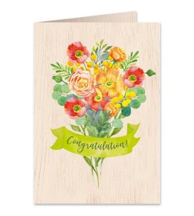 Opakowanie Karnet drewniany C6 + koperta Gratulacje