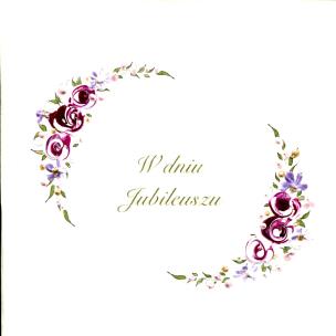Opakowanie Karnet Jubileusz Kwadrat J02 - Kwiaty