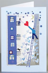 Opakowanie Karnet PM155 wycinany + koperta Drabina Ślub