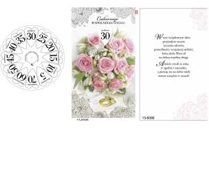 Opakowanie Karnet rocznica ślubu + koperta ARGUS