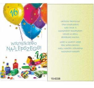 Opakowanie Karnet Urodziny z kieszonką + koperta ARGUS