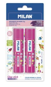 Opakowanie Klej w sztyfcie SHS 21g różowy 2szt MILAN