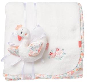 Opakowanie Kocyk z maskotką Łabędź 13 cm