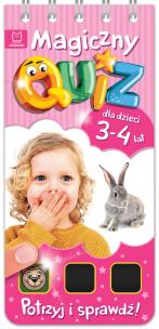 Okładka książki Magiczny quiz dla dzieci 3-4 lata Różowy
