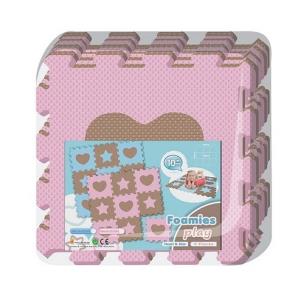 Opakowanie Mata piankowa rożowo-beżowa Serca 9 elementów