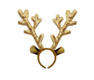 Opakowanie Opaska z rogami renifera złota