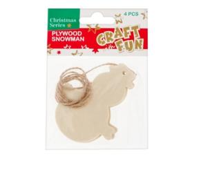 Opakowanie Ozdoba dekoracyjna drewniany bałwanek 4szt