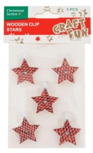 Opakowanie Ozdoba dekoracyjna klamerki gwiazdy 6szt