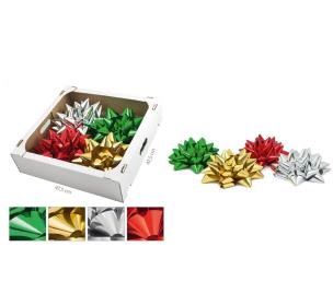 Opakowanie Ozdobna kokarda metaliczna błyszcząca 4szt ARGUS