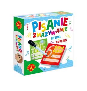 PISANIE ZMAZYWANIE LITERKI CYFERKI. Wydawca: ALEXANDER GRY. Multiszop.pl Opakowanie PISANIE ZMAZYWANIE LITERKI CYFERKI