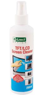 Opakowanie Płyn do czyszczenia ekranów TFT/LCD 250ml D.RECT