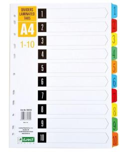 Opakowanie Przekładki kartonowe 1-10 index laminowany D.RECT