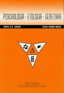 Okładka książki Psychologia etologia genetyka Tom 30 / 2014