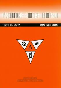 Opakowanie Psychologia etologia genetyka Tom 35 2017