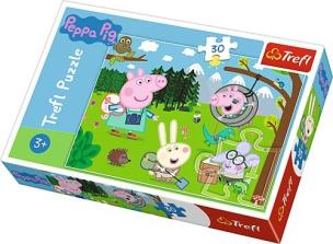 Opakowanie Puzzle 30 Świnka Peppa Leśna wyprawa TREFL