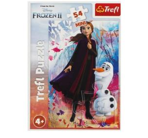 Opakowanie Puzzle 54 mini W świecie Anny i Elsy 1 TREFL