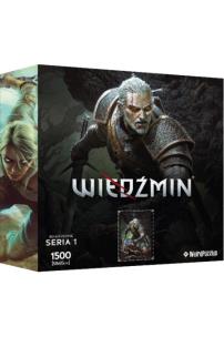 Puzzle Bohaterowie Wiedźmina - Geralt 1500 seria 1. Wydawca: CDP.pl. Multiszop.pl Opakowanie Puzzle Bohaterowie Wiedźmina - Geralt 1500 seria 1