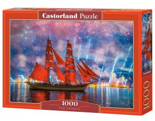 Puzzle Red Frigate 1000. Wydawca: Castorland. Multiszop.pl Opakowanie Puzzle Red Frigate 1000