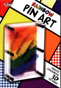 Rainbow Pin Art. Szpilkowy obraz 3D. Wydawca: Tobar. Multiszop.pl Opakowanie Rainbow Pin Art. Szpilkowy obraz 3D