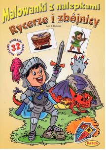 Okładka książki RYCERZE I ZBÓJNICY MALOWANKI Z NALEPKAMI