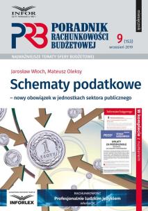 Okładka książki Schematy podatkowe nowy obowiązek w jednostkach sektota publicznego
