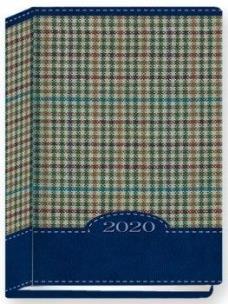 Opakowanie Terminarz 2020 B7 Kolorowy kratka niebieska