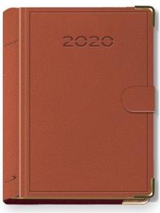 Okładka książki Terminarz 2020 B7 Lux z zapinką brązowy