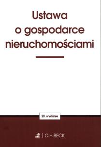 Okładka książki Ustawa o gospodarce nieruchomościami